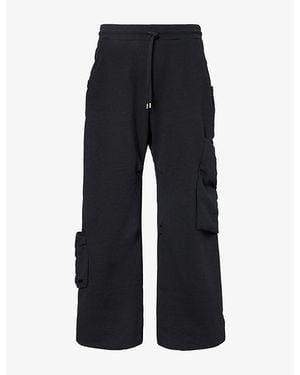Vivienne Westwood Achilles Wide-Leg Cotton Jogging Bottoms - Blue