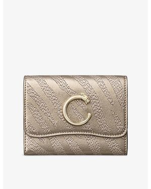 Cartier Panthère C De Leather Wallet - Natural