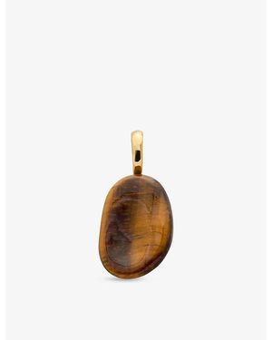 Monica Vinader Aria 18Ct Vermeil And Tiger's Eye Pendant - Brown
