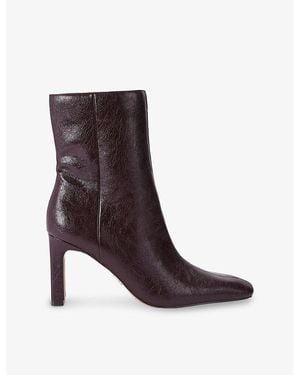 Steve Madden Morph Faux-Leather Heeled Ankle Boots - Brown