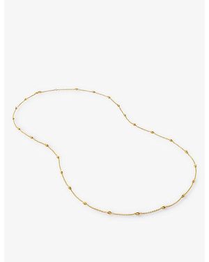 Monica Vinader Orbit Fine Oval Station 18Ct-Plated Vermeil Sterling- Necklace - White