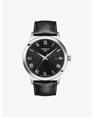 Tissot T129.410.16.053.00 Classic Dream Stainless-Steel And Leather Quartz Watch - Black