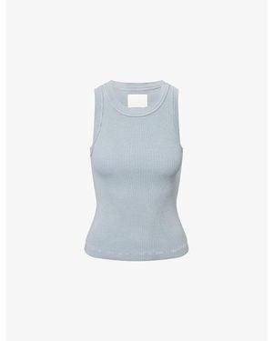 Citizens of Humanity Isabel Ribbed Knit Top - Blue