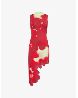 Ph5 Brooklyn Sleeveless Stretch-Woven Midi Dress - Red