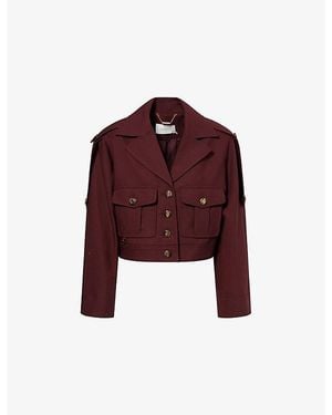 Zimmermann Luna Wool Cargo Jacket - Red