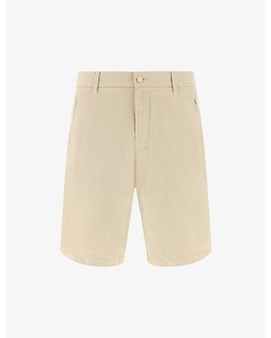 BOGGI Mid-Rise Cotton And Linen-Blend Bermuda Shorts - Natural