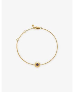 Monica Vinader February Birthstone 18Ct-Plated Vermeil Sterling- And Amethyst Bracelet - Metallic