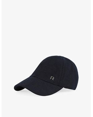 Reiss Oxy Logan Brand-Plaque Woven Cap - Blue