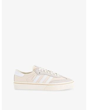 adidas Samba St Canvas And Leather Sneakers - White
