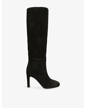 ALEVI Auryn 95 Suede Heeled Knee-High Boots - Black