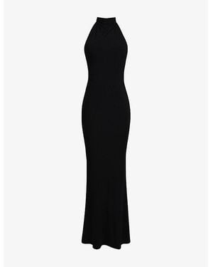 House Of Cb Sadira Open-Back Jersey Maxi Dress - Black