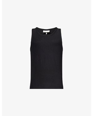 The Couture Club Ribbed Sleeveless Jersey Vest Top - Black