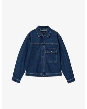 AllSaints Cast Boxy-Fit Denim Jacket - Blue