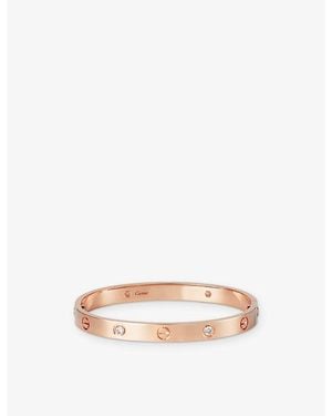 Cartier Love Classic 18Ct Rose- And 0.42Ct Diamond Bracelet - Natural