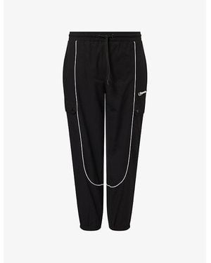 Trapstar Hyperdrive Logo-Patch Shell Tracksuit Bottoms - Black