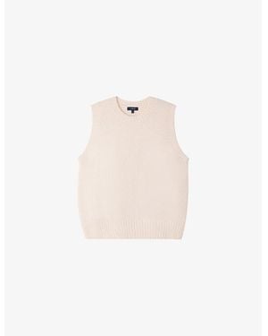Soeur Namaste Round-Neck Stretch-Knit Vest - Natural