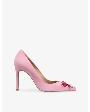 LK Bennett Kittie Bow Suede Courts - Pink