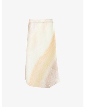 Pleats Please Issey Miyake Sea Bubble Pleats Midi Skirt - White