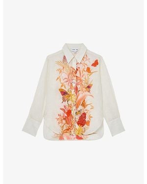 Reiss X New York Botanical Garden Cilia Ramie Shirt - White
