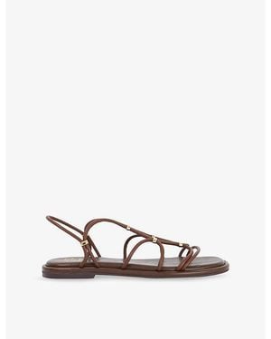 Dune Leola Flat Leather Sandals - Multicolour