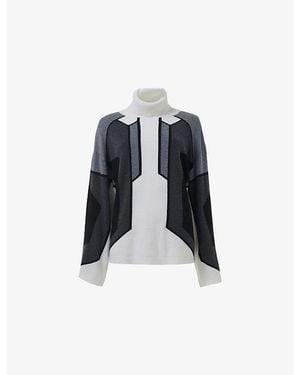 eem High-Neck Intarsia-Knit Wool-Blend Jumper - Black