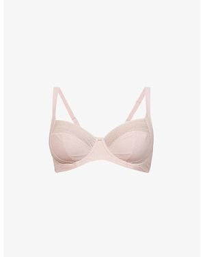 Panache Serene V-Neck Stretch-Woven Bra - Pink