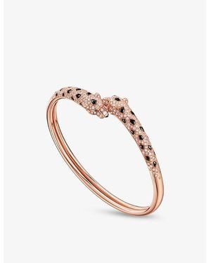 Cartier Panthère De 18Ct Rose- 1.65Ct Onyx, Emerald And 1.65Ct Brilliant-Cut Diamond Bracelet - Metallic