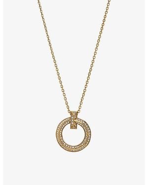 Tiffany & Co. Tiffany T T1 Narrow Circle 18Ct- And 0.24Ct Brilliant-Cut Diamond Pendant Necklace - Metallic