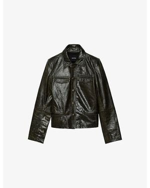 Zadig & Voltaire Liam Chest-Pocket Denim Jacket - Black