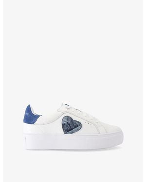Kurt Geiger Lana Leather Low-Top Trainers - White