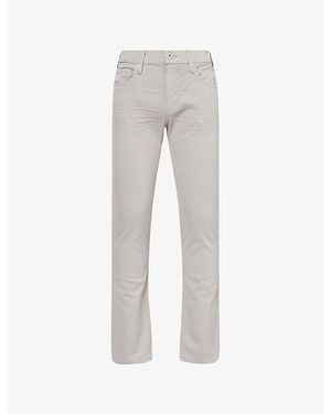 PAIGE Transcend Federal Slim Straight-Leg Stretch-Denim Jeans - Grey