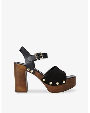 Carvela Kurt Geiger Festa Heeled Suede Sandals - Black