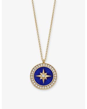 Astley Clarke Polaris Large 18Ct Vermeil, Lapis And Sapphire Locket Necklace - Blue