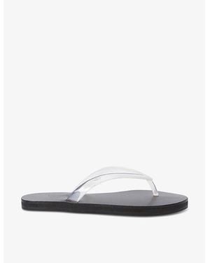 Ancient Greek Sandals Saionara Thong Leather And Jelly Sandals - White