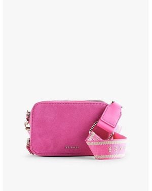 Ted Baker Stunnas Suede Cross-body Bag - Pink