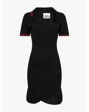 Vivienne Westwood Glory Polo Cotton Midi Dress - Black