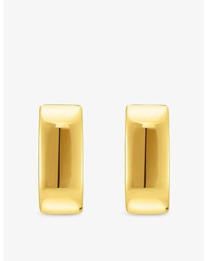 Thomas Sabo Angular-Shape 18Ct-Plated 925 Sterling Hoop Earrings - Metallic