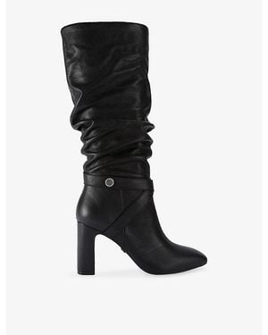 Carvela Kurt Geiger Jackpot Slouch Suede Knee-High Boots - Black
