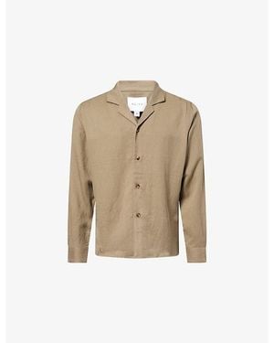 Raith Sergio Spread-Collar Woven Shirt - Natural