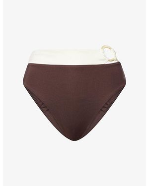 Cheap Monday Costa Rica High-Waisted Bikini Bottoms - Brown
