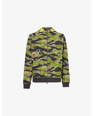ICECREAM Camouflage Print Hooded Cotton Hoody - Green