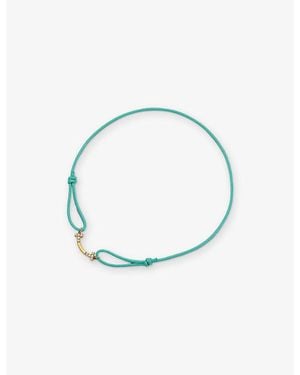 Tiffany & Co. Tiffany T Smile 18Ct And 0.03Ct Diamond Cord Bracelet - Blue