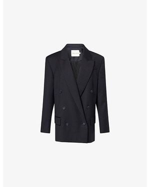 Camilla & Marc Orban Pinstripe Wool-Blend Blazer - Blue
