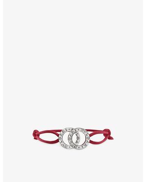 BVLGARI 925 Sterling And Cord Bracelet - White