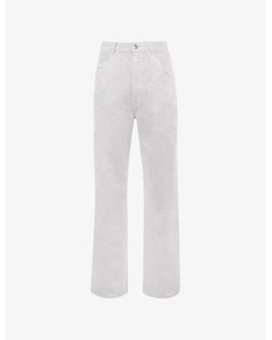 Mistress Rocks Twist Straight-Cut High-Rise Denim Jeans - White