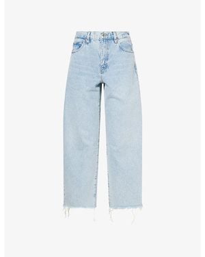 FRAME The Bubble Crop Cotton Denim Jeans - Blue