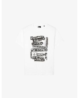 The Kooples Sleeveless Graphic-Print Cotton T-Shirt - White