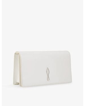 Christian Louboutin Bettina Patent Leather Clutch Bag - White