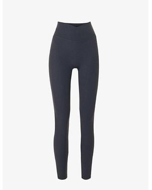 ADANOLA Ultimate Mid-Rise Stretch-Woven Leggings - Blue