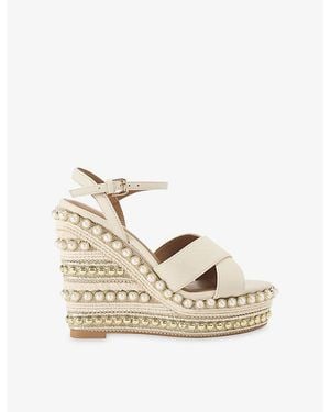 KG by Kurt Geiger Songbird Wedge Woven Sandals - Metallic